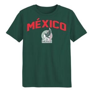 Mexico National Team Men's M Green Arch-Over Logo Soccer Tee Futbol t-shirt top